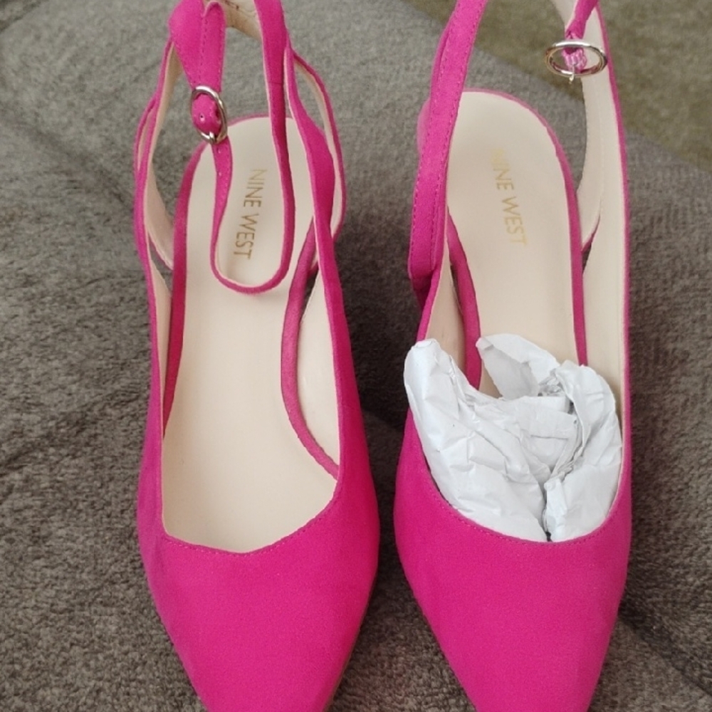 Nine West Pink Heeled Slingbacks